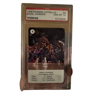 1988 Fournier Estrellas Magic Johnson #4 Graded PSA Gem Mint 10 Lakers